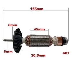 BOSCH TİPİ GWS 750 ENDÜVİ / ROTOR / ARMATÜR