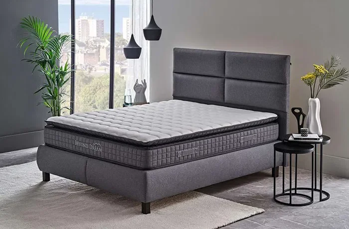 Gri renkli yatak odası takımı