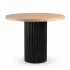 Yuvarlak Kayın Masa - Naturel & Siyah