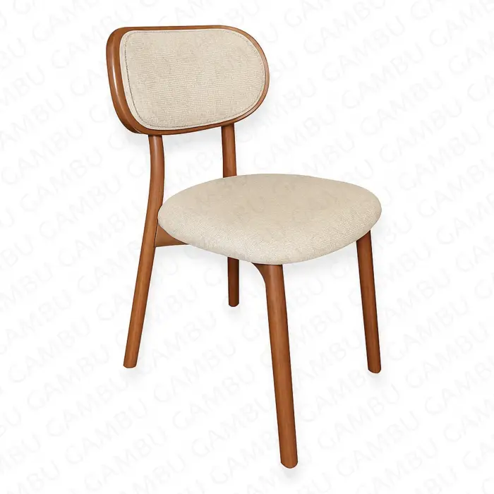 Miami Döşemeli Ahşap Sandalye - Ceviz