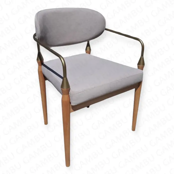 Skor Metal Sandalye - Eskitme Gold