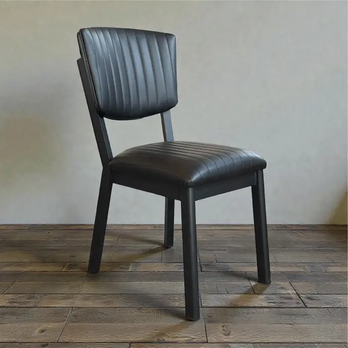 Kasalı Elma Sandalye - Siyah Metal