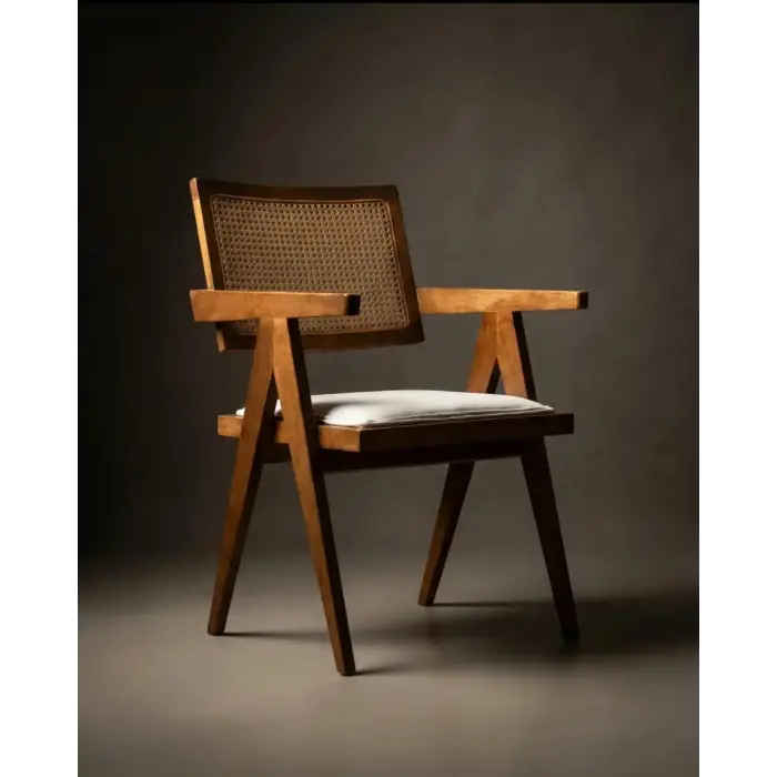 Leydi Kollu Ahşap Sandalye - Ceviz