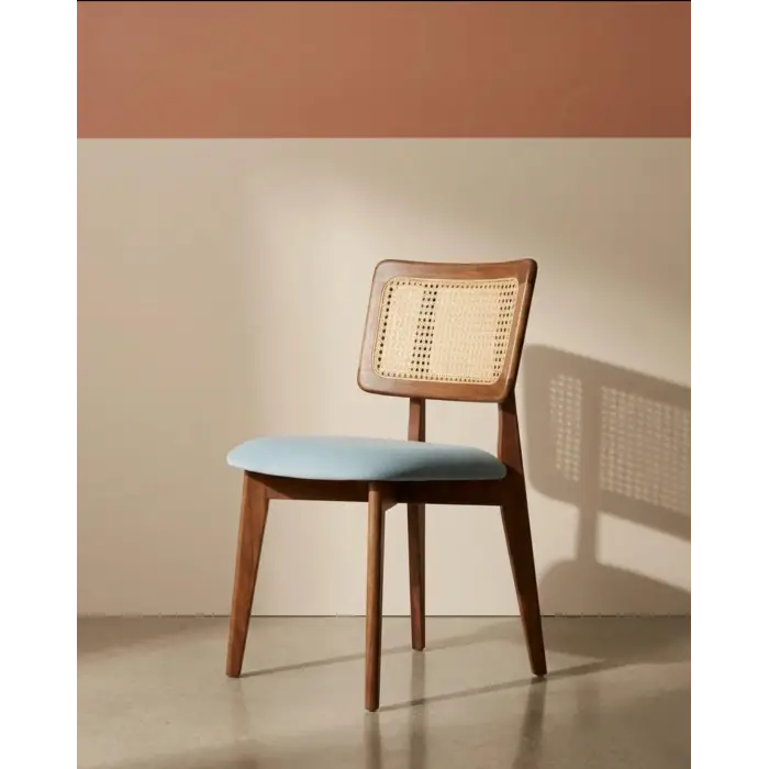 Hero (Zion) Hasırlı Ahşap Sandalye - Ceviz