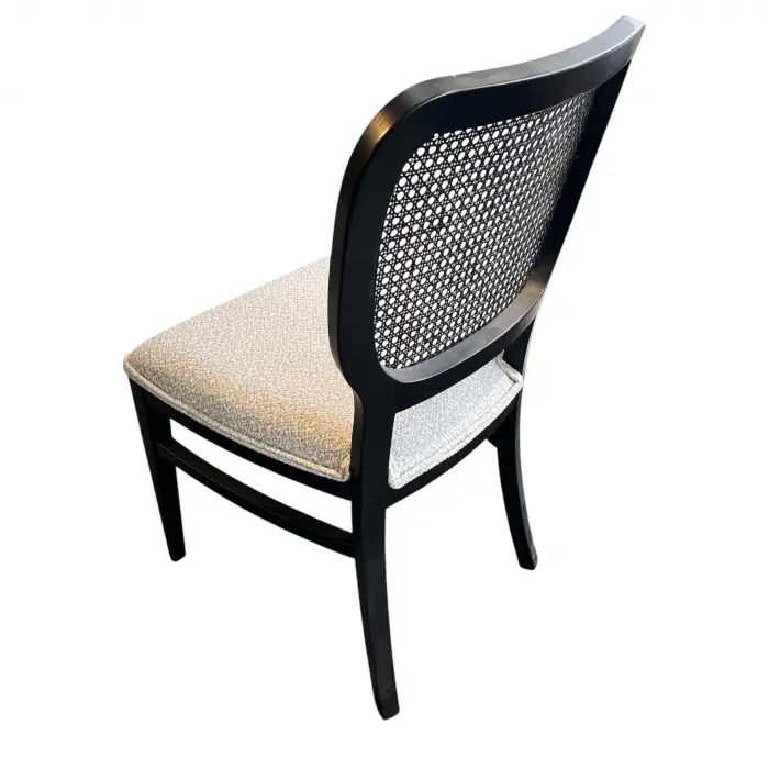 Soft Hasırlı Ahşap Sandalye - Siyah