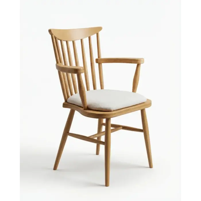 Royal Kollu Ahşap Sandalye - Naturel