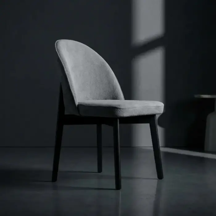 Mira Ahşap Sandalye - Siyah