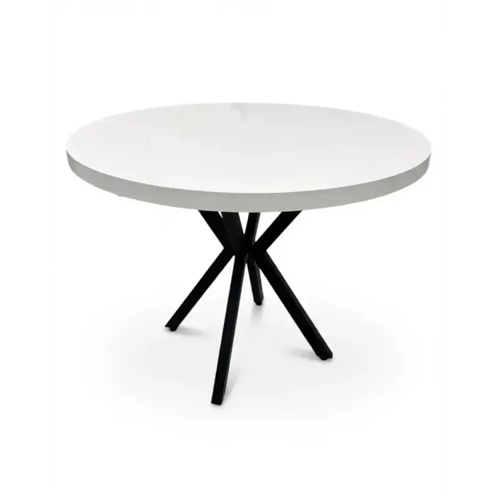 Yuvarlak Ahtapot Masa - Düz Beyaz