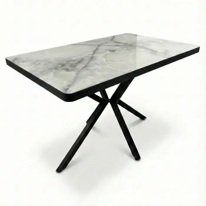 Dikdörtgen Ahtapot Masa - Beyaz Mermer