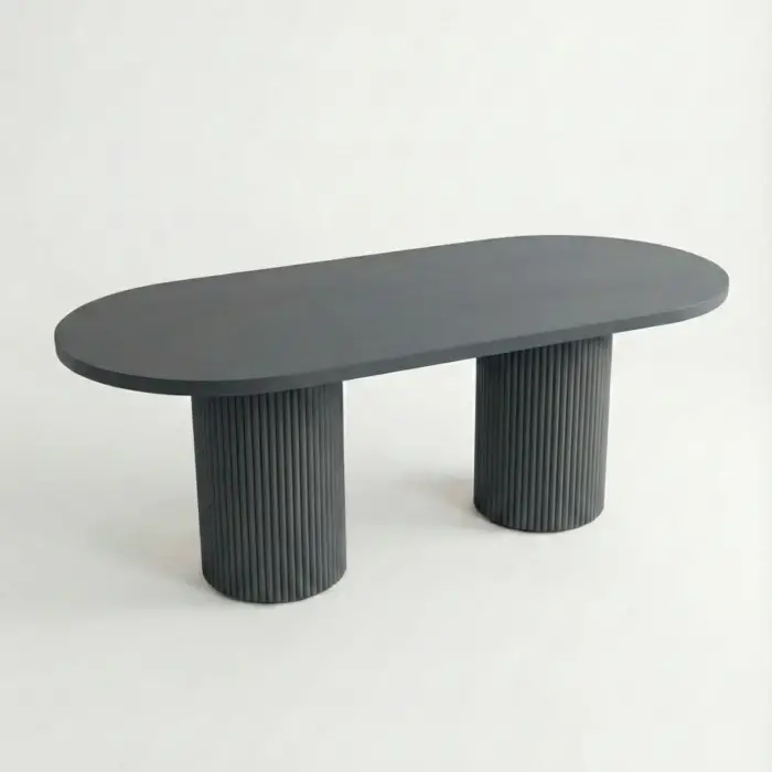 Bohem Kayın Kaplamalı Boyalı Masa - Antrasit