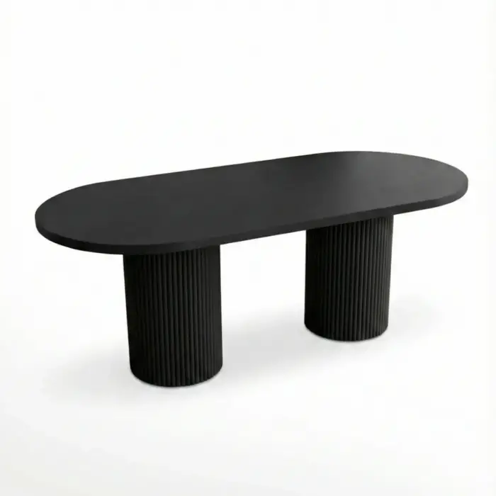 Bohem Kayın Kaplamalı Boyalı Masa - Siyah