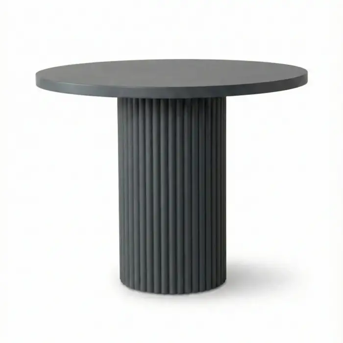 Yuvarlak Kayın Masa - Antrasit