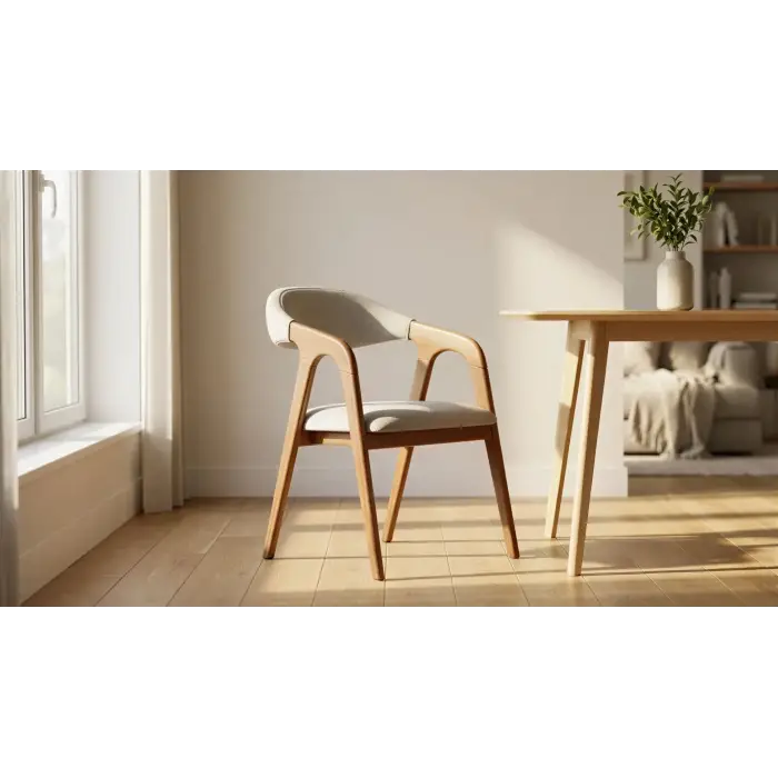 Hanzade Ahşap Sandalye - Naturel