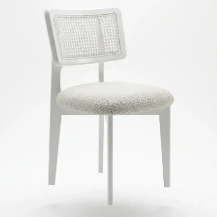 Hero (Zion) Hasırlı Ahşap Sandalye - Beyaz