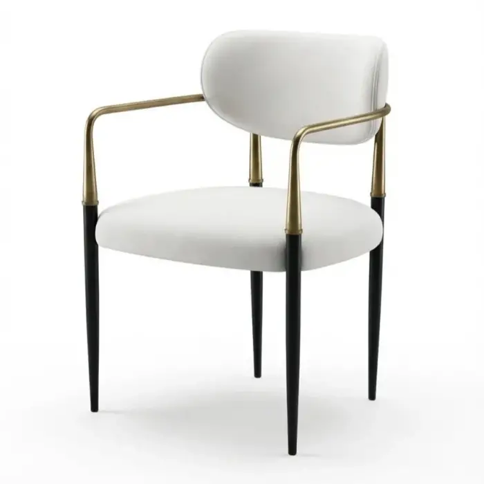 Yüzüklü Metal Sandalye - Eskitme Gold