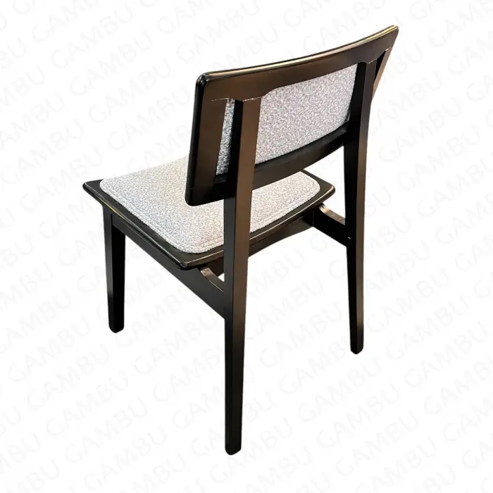 Alegra Döşemeli Ahşap Sandalye -Siyah