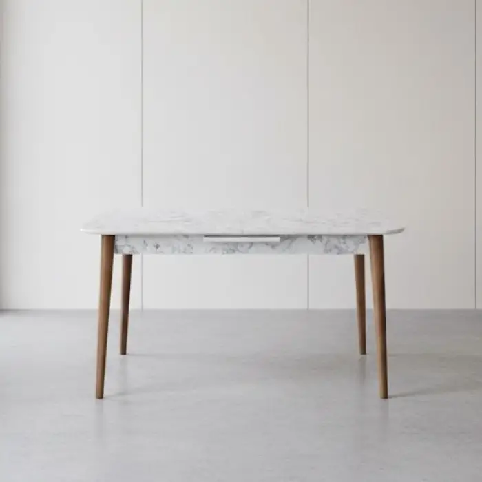 Kelebek Masa - Beyaz Mermer