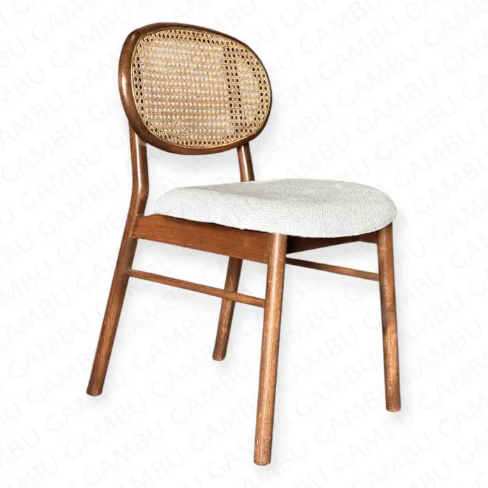 Miami Hasırlı Ahşap Sandalye - Ceviz