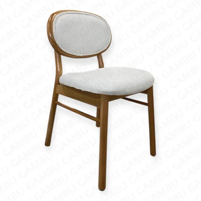 Miami Döşemeli Ahşap Sandalye - Ceviz