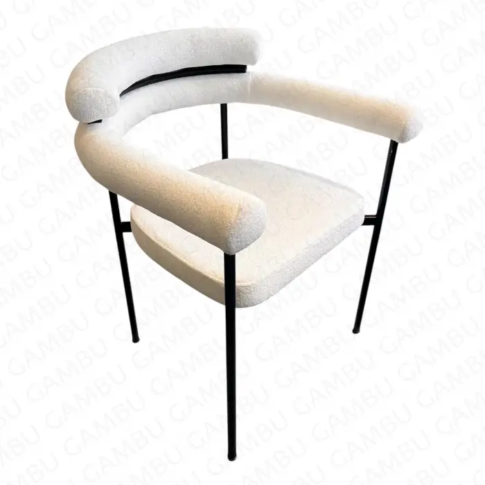 Lion Kollu Metal Sandalye - Siyah