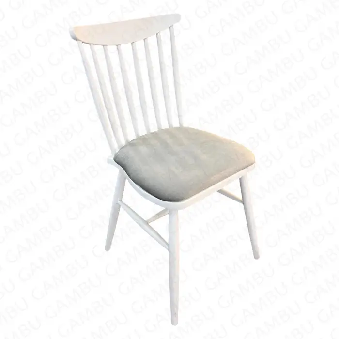 Royal Kolsuz Ahşap Sandalye - Beyaz