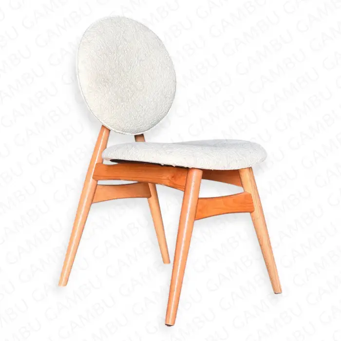 Rozet Ahşap Sandalye - Naturel