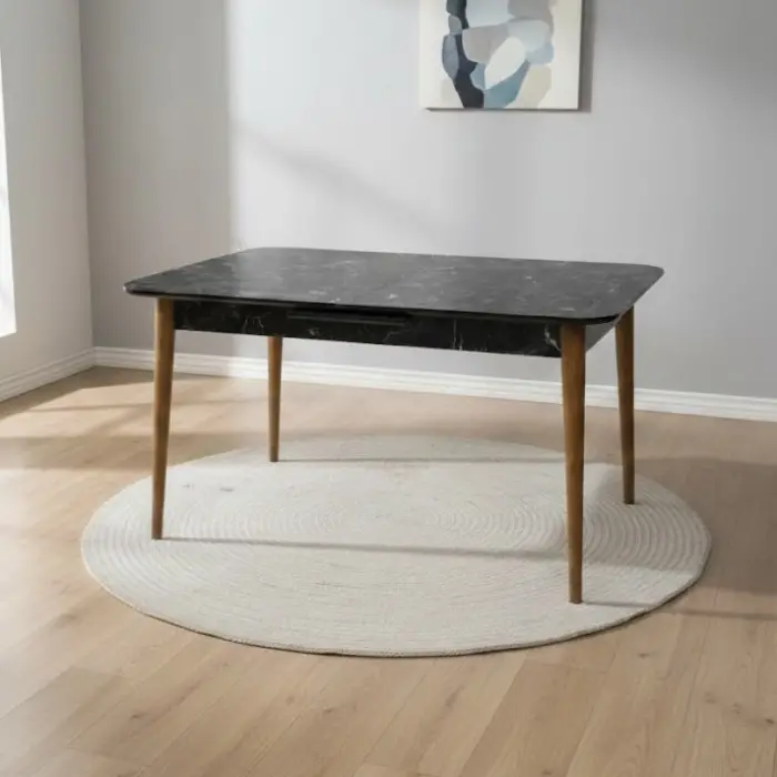 Kelebek Masa - Siyah Mermer