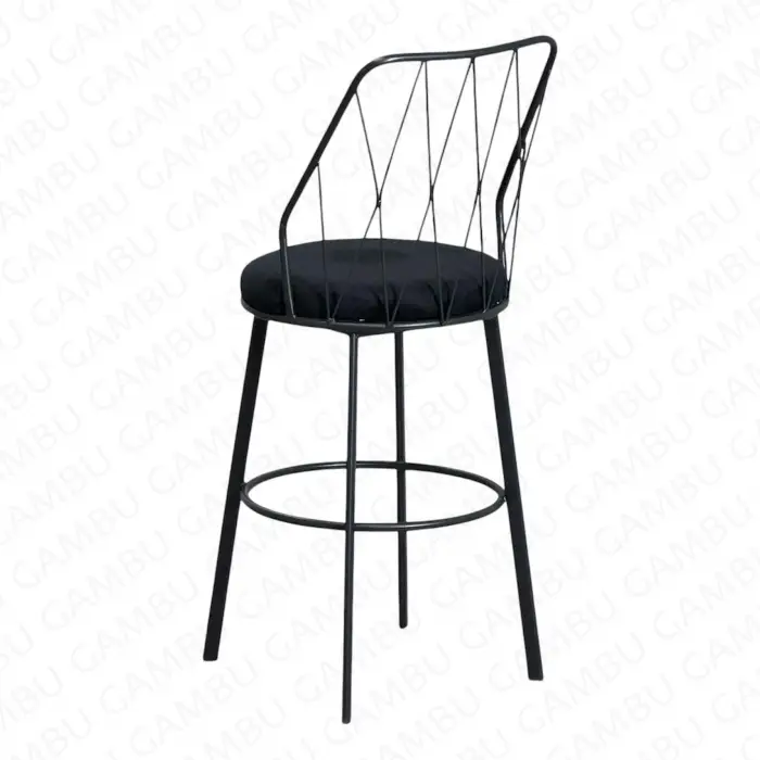 Yıldız Metal Bar Tipi Sandalye - Siyah