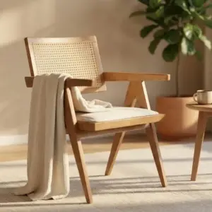 Leydi Kollu Ahşap Sandalye - Ceviz