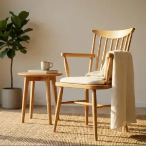 Royal Kollu Ahşap Sandalye - Naturel