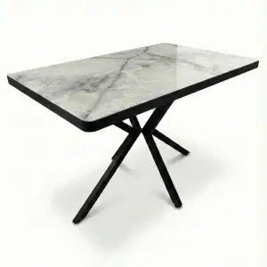 Dikdörtgen Ahtapot Masa - Beyaz Mermer