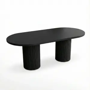 Bohem Kayın Kaplamalı Boyalı Masa - Siyah