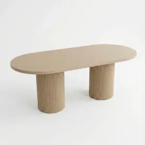 Bohem Kayın Kaplamalı Boyalı Masa - Krem