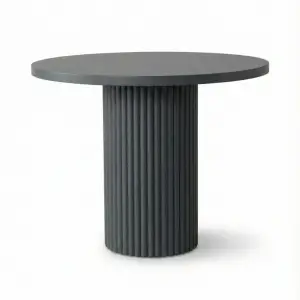 Yuvarlak Kayın Masa - Antrasit