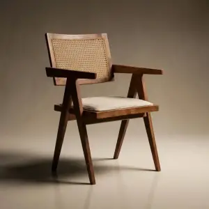 Leydi Kollu Ahşap Sandalye - Ceviz