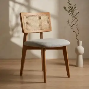 Hero (Zion) Hasırlı Ahşap Sandalye - Naturel