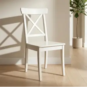 İkea Ahşap Sandalye - Beyaz