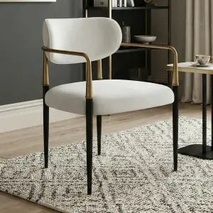 Yüzüklü Metal Sandalye - Eskitme Gold