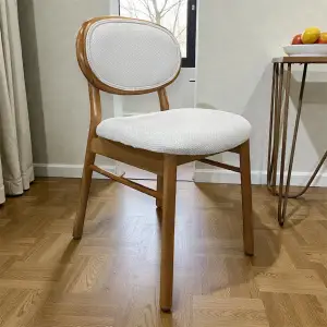 Miami Döşemeli Ahşap Sandalye - Ceviz