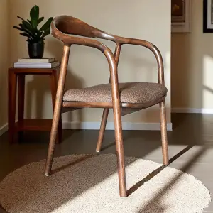 Yılan Ahşap Sandalye - Ceviz