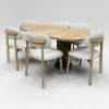 Bohem Masa Sandalye Takımı - Norte Naturel + Bohem Masa Üst Ceviz, Ayak Naturel