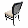Soft Hasırlı Ahşap Sandalye - Siyah