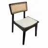 Alegra Hasırlı Ahşap Sandalye - Siyah