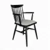 Royal Kollu Ahşap Sandalye - Siyah