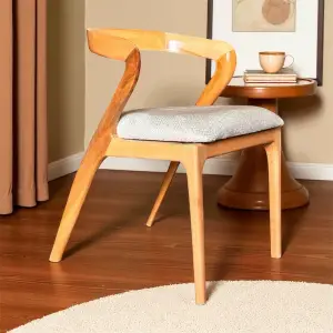 Akrep Ahşap Sandalye - Naturel