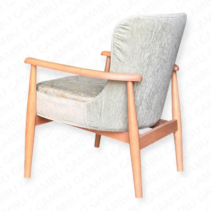 Köpüklü Berjer Ahşap Sandalye - Naturel