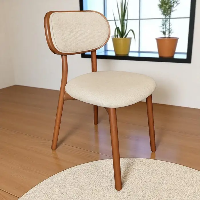 Paris Döşemeli Ahşap Sandalye - Ceviz