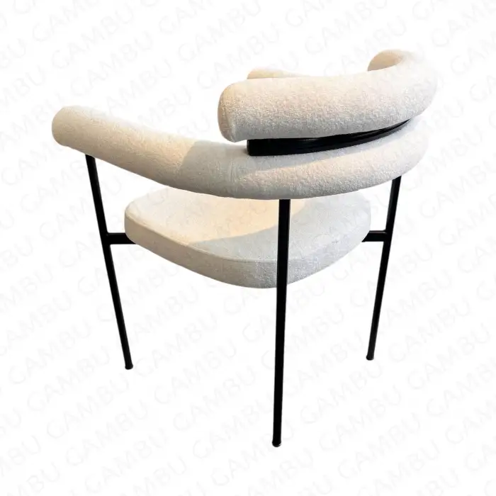 Lion Kollu Metal Sandalye - Siyah