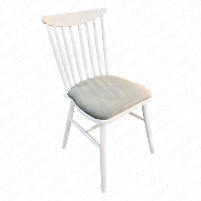 Royal Kolsuz Ahşap Sandalye - Beyaz