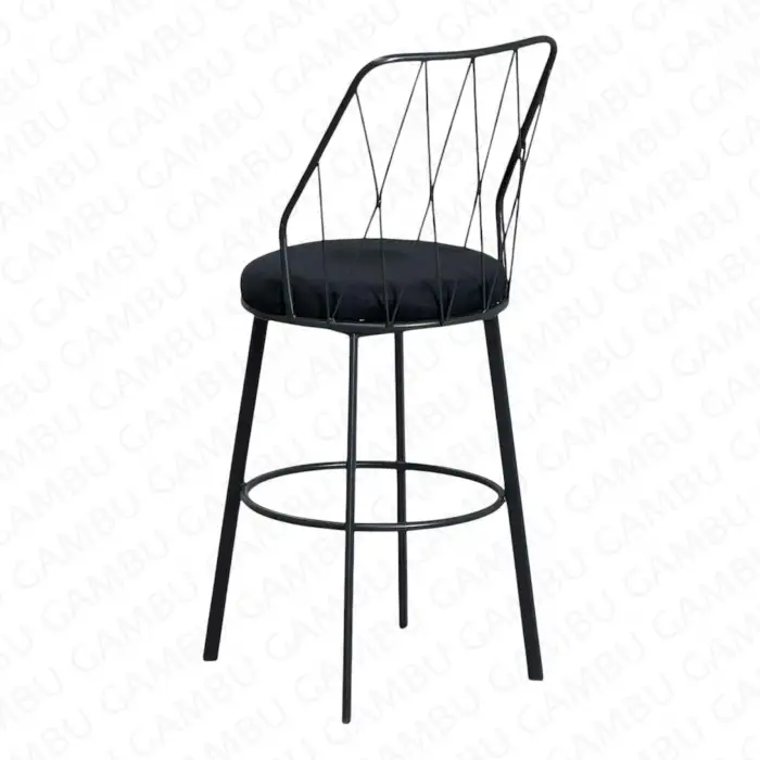 Yıldız Metal Bar Tipi Sandalye - Siyah